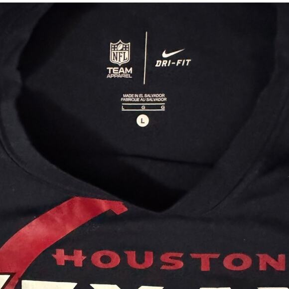 Nike Texans Game Day Tee: Lightweight Large Dark Blue Shirt for True Fans - Picture 2 of 6